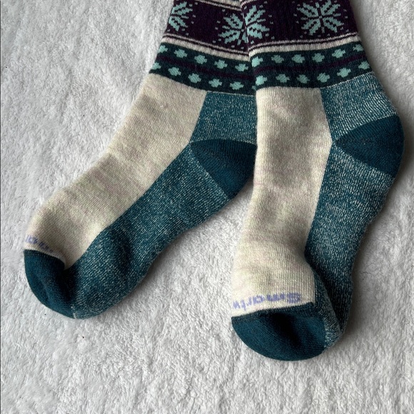 Smartwool Everyday Cozy Snowflake Dream Merino Wool Crew Socks- Unisex - Picture 3 of 11